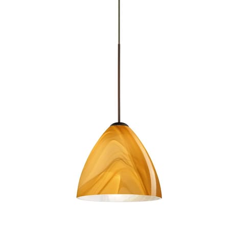 Besa Lighting-Besa Mia Pendant 1XP Honey Bronze 1x50W GY6.35-1XP-1779HN-BR